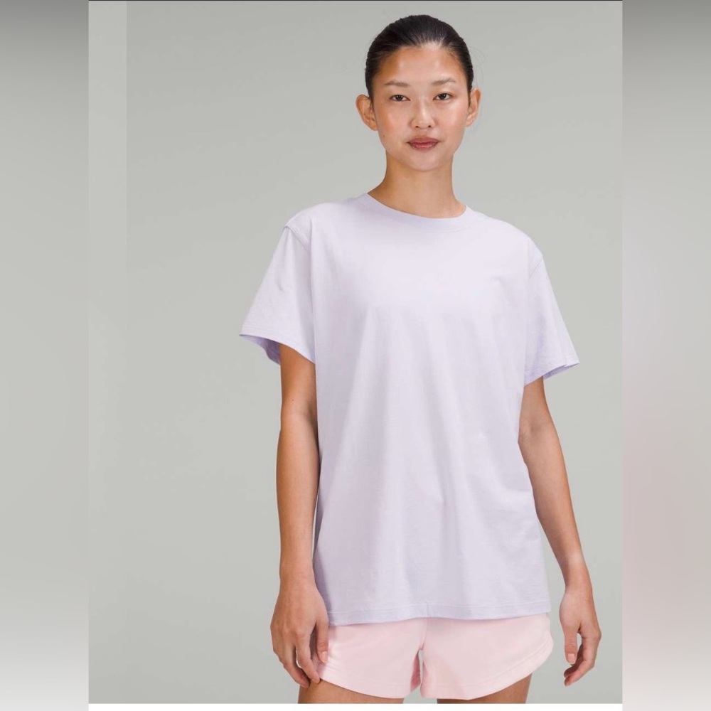 Lululemon All Yours Cotton T-Shirt, Pastel Blue, Size 18